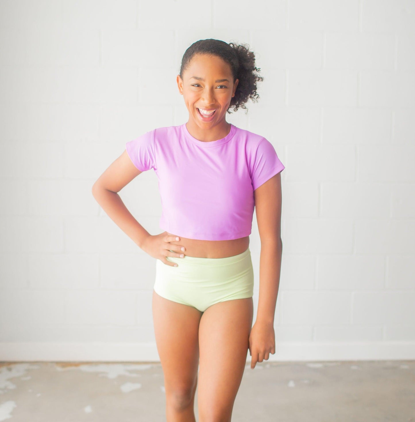 Water Slide Swim: Cropped Rashie - Waterslide Swim