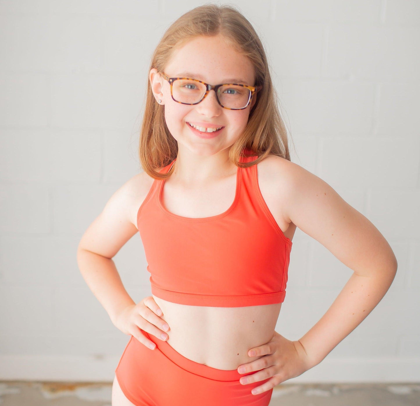 Water Slide Swim: Cross Back Crop Top - Waterslide Swim