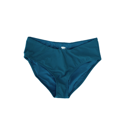 Teal underwear on a white background