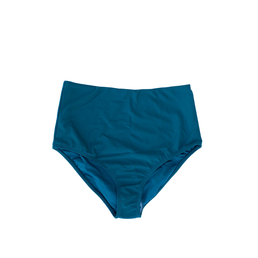 Blue swimsuit on a white background

